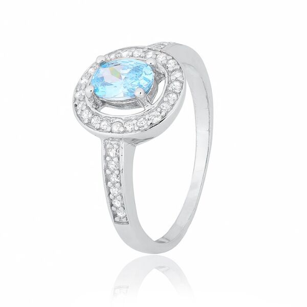 Серебряное кольцо с фианитом КК2ФТ/482 - 16