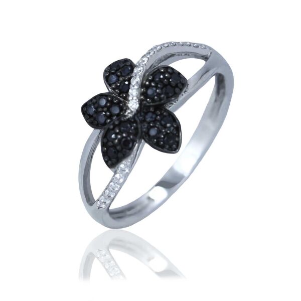 

Серебряное кольцо с цветком 1120-1p-cz