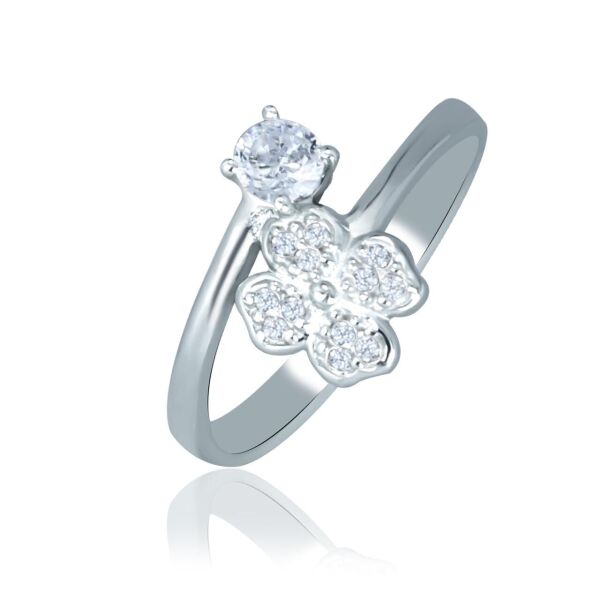 

Серебряное кольцо с цветком 1213-1p-cz