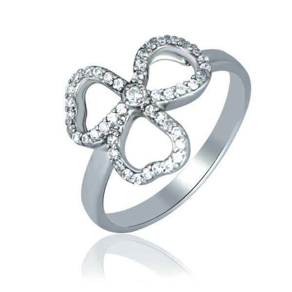 

Серебряное кольцо с цветком 1613-1p-cz