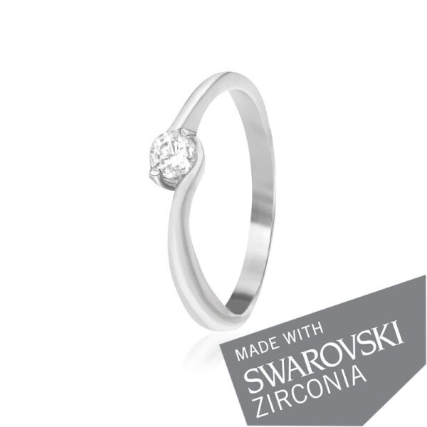 

Серебряное кольцо с цирконием SWAROVSKI ZIRCONIA К2С/458 - 18