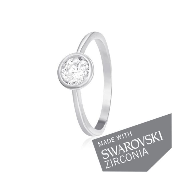 

Серебряное кольцо с цирконием SWAROVSKI ZIRCONIA К2С/494 - 16,5