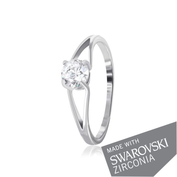 

Серебряное кольцо с цирконием SWAROVSKI ZIRCONIA К2С/839 - 18