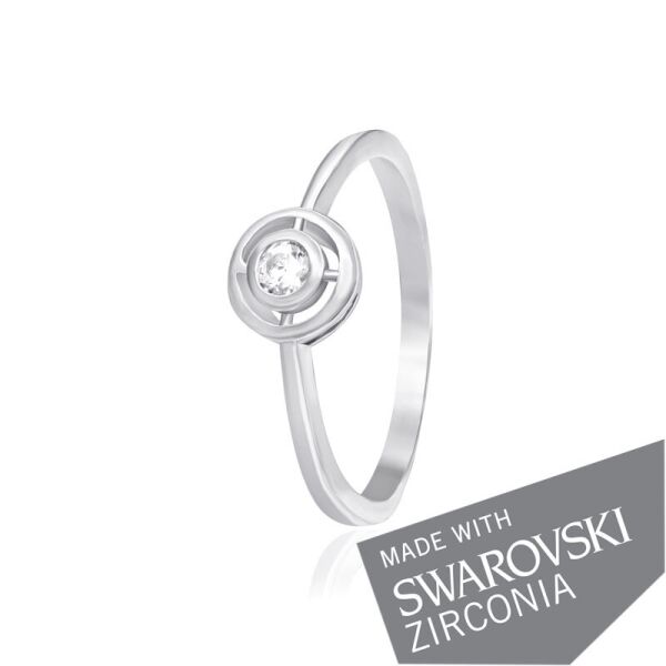

Серебряное кольцо с цирконием SWAROVSKI ZIRCONIA КК2С/187 - 17
