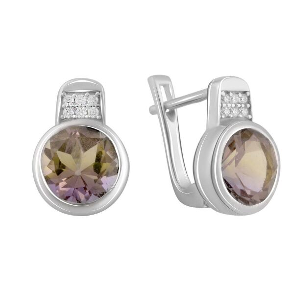 

Серебряные серьги GS с аметрином nano 3.488ct (2088585)