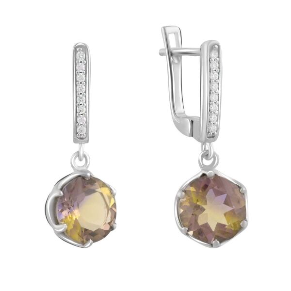 

Серебряные серьги GS с аметрином nano 6.833ct (2089063)