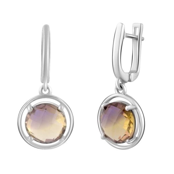 

Серебряные серьги GS с аметрином nano 6.913ct (2088387)