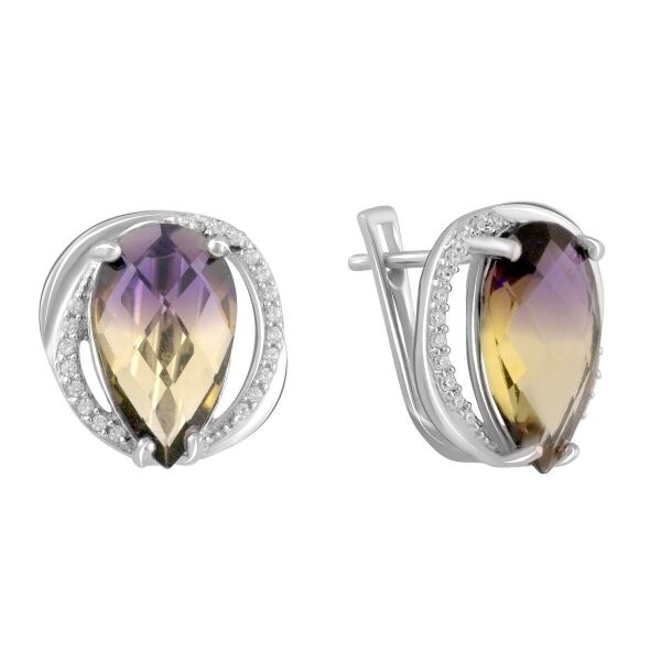 

Серебряные серьги GS с аметрином nano 7.033ct (2088363)