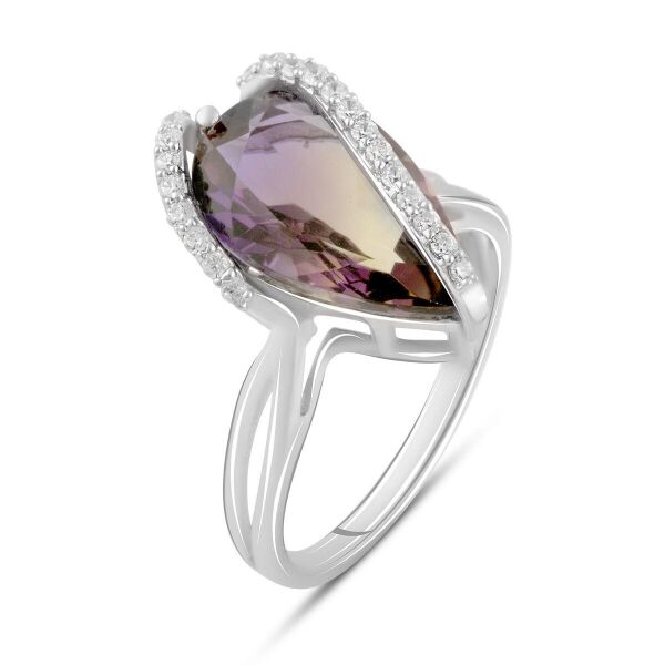 

Серебряное кольцо GS с аметрином nano 4.088ct (2088790) 17 размер