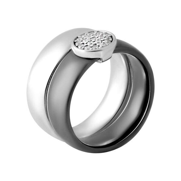 

Серебряное кольцо GS с керамикой (2045861) 16 размер