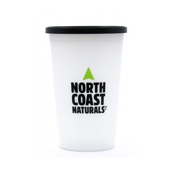 

Бутылка Стакан North Coast Naturals, 400 мл - белый с черной крышкой