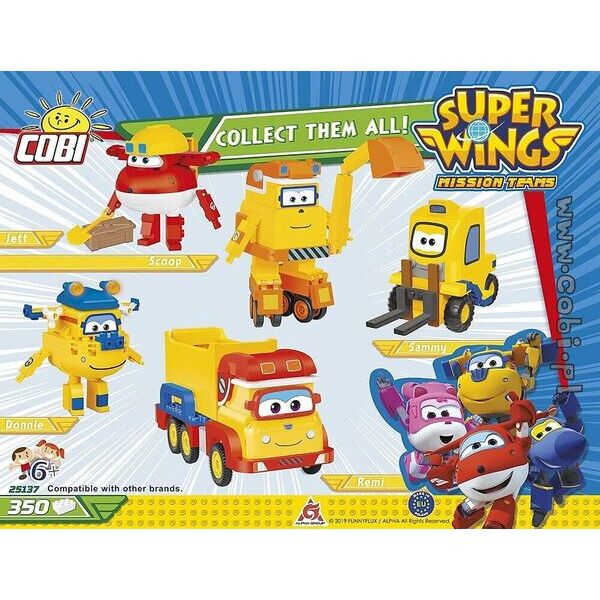 

Обучающий конструктор Poppa Wheels 350 kl. Super Wings СОВІ 25137