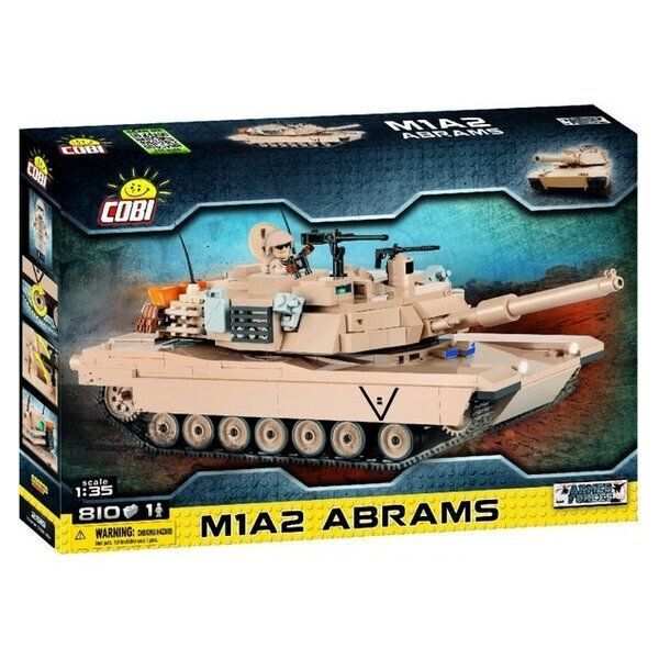 

Обучающий конструктор Танк M1 Абрамс 815 деталей COBI 2619