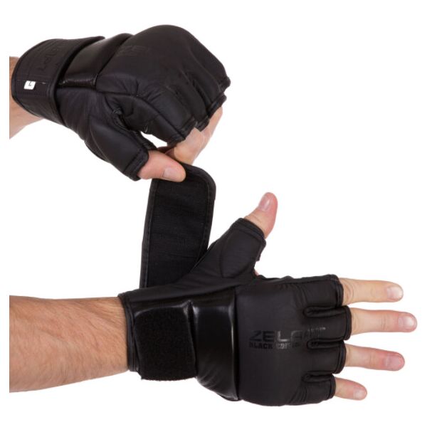 

Перчатки для смешанных единоборств MMA кожаные Zelart VL-3098 XL черный