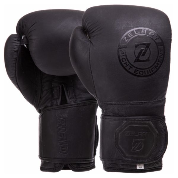 

Перчатки боксерские кожаные Zelart VL-3074 12 унций Черные