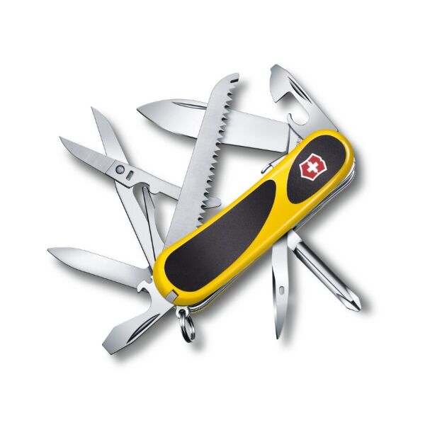 

Нож складной Victorinox Delemont EvoGrip S18 Черный-Желтый