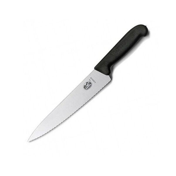 

Нож Victorinox Fibrox Carving 19 см серрейтор Черный