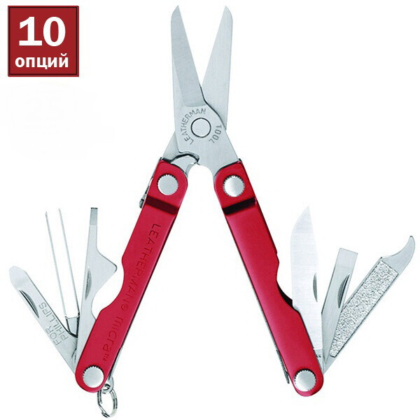 Мультитул Leatherman Micra картонная коробка Красный