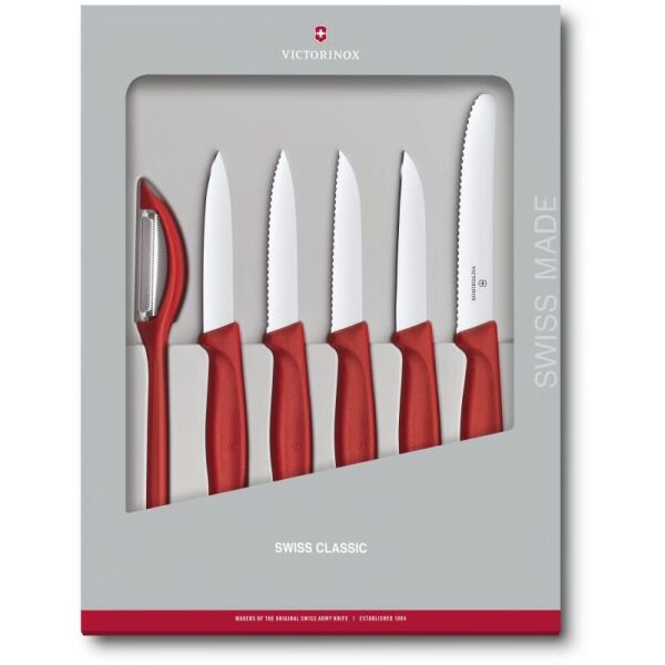 

Набор кухонний Victorinox SwissClassic Paring Set 6 шт Красный