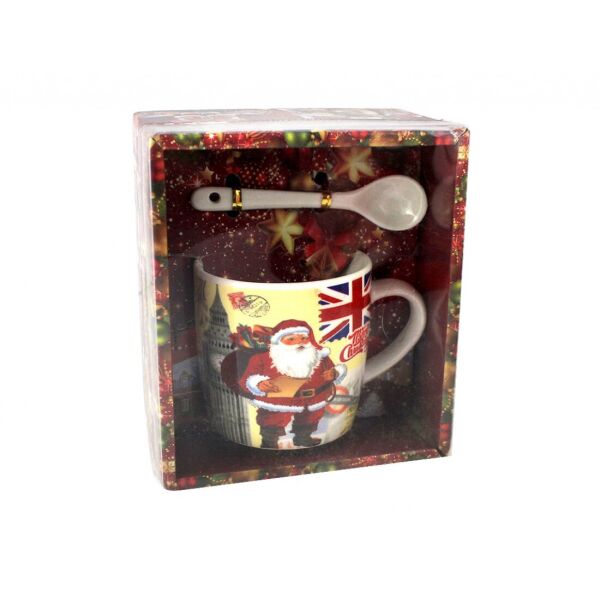 

Чашка с ложечкой в подарочной упаковке Merry Christmas Флаг Британии