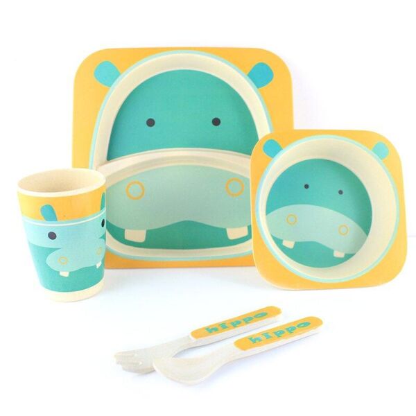 

Набор детской посуды из 5 предметов бамбук Bamboo Fibre kids Set бегемот 131861