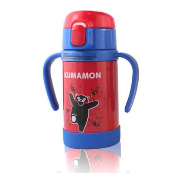 

Детский бутылочка для воды с ручками и поилкой Kumamom синий 132005
