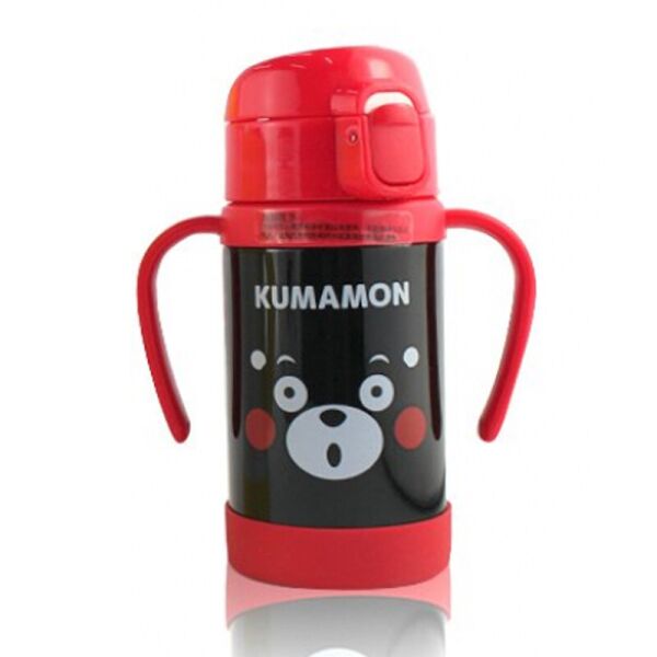 

Детский бутылочка для воды с ручками и поилкой Kumamom красный 148919