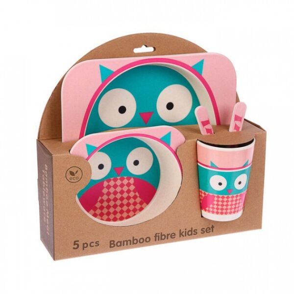

Набор детской посуды из 5 предметов бамбук Bamboo Fibre kids Set Сова 153979