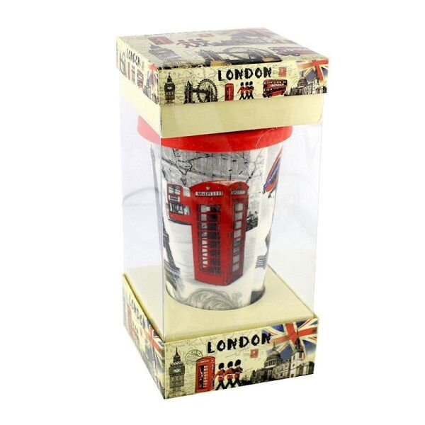 

Кружка с силиконовой крышкой в подарочной упаковке London