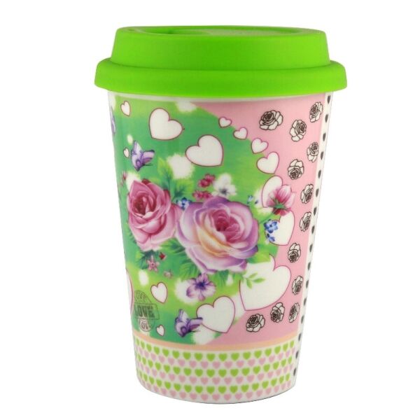 

Кружка с силиконовой крышкой в подарочной упаковке Rose