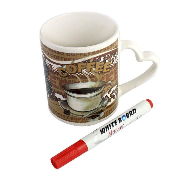 

Чашка с фломастером для пожеланий в подарочной упаковке Coffee