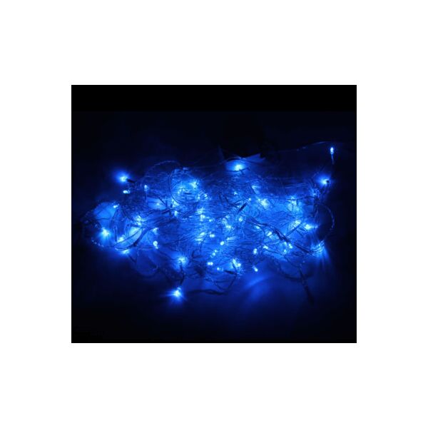 

Гирлянда 100LED голубая, прозрачный шнур