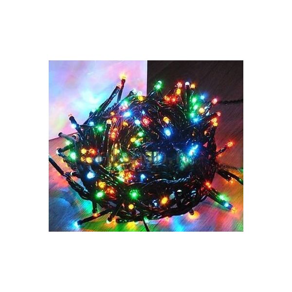 

Гирлянда 100LED разноцветная, черный шнур