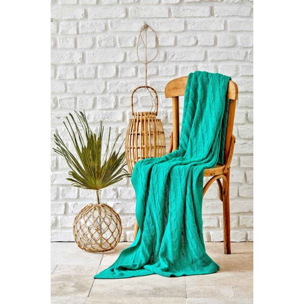 

Плед вязанный Karaca Home - Sofa yesil зелёный 130*170
