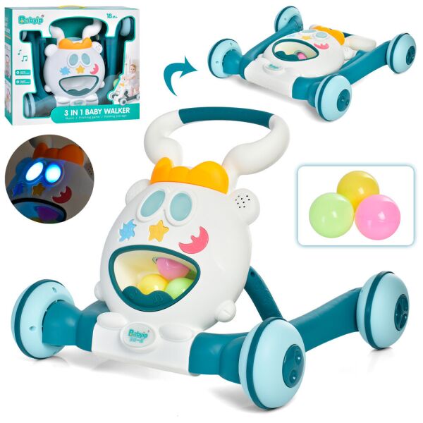 

Каталка-ходунки 6201B голубой BAMBI