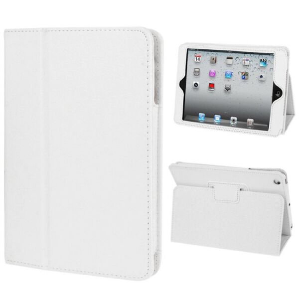 

Чехол-книжка Litchi Leather Case для Apple iPad Mini 1 / 2 / 3 (Wake / Sleep) White