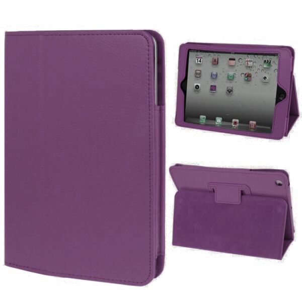 

Чехол-книжка Litchi Leather Case для Apple iPad Mini 1 / 2 / 3 (Wake / Sleep) Purple