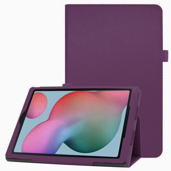 

Чехол-книжка Litchi Leather Case для Samsung Galaxy Tab S6 Lite 10.4 P610 / P615 (Wake / Sleep) Purple