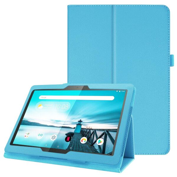 

Чехол-книжка Litchi Leather Case для Lenovo Tab M10 / P10 (Wake / Sleep) Light Blue