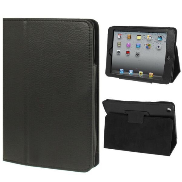 

Чехол-книжка Litchi Leather Case для Apple iPad Mini 1 / 2 / 3 (Wake / Sleep) Black