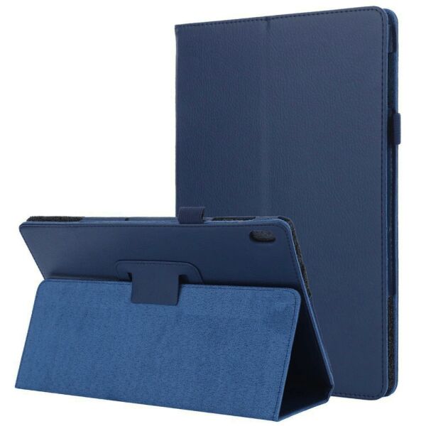 

Чехол-книжка Litchi Leather Case для Apple iPad Pro 12.9 2015 / 2017 (Wake / Sleep) Dark Blue