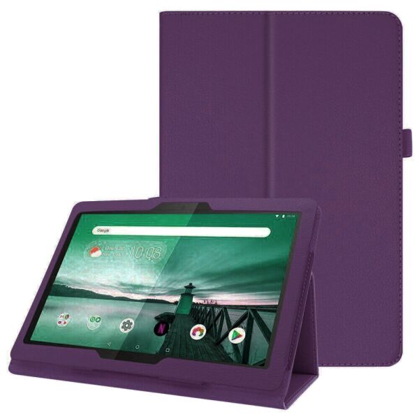 

Чехол-книжка Litchi Leather Case для Lenovo Tab M10 / P10 (Wake / Sleep) Purple