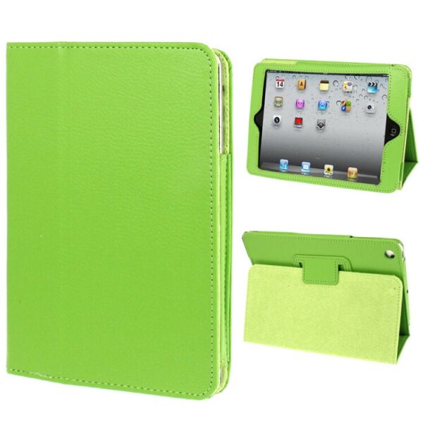 

Чехол-книжка Litchi Leather Case для Apple iPad Mini 1 / 2 / 3 (Wake / Sleep) Green