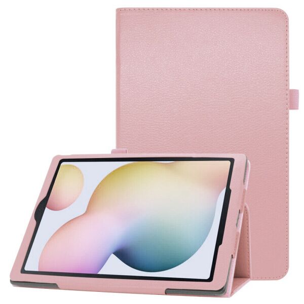 

Чехол-книжка Litchi Leather Case для Samsung Galaxy Tab S6 Lite 10.4 P610 / P615 (Wake / Sleep) Light Pink