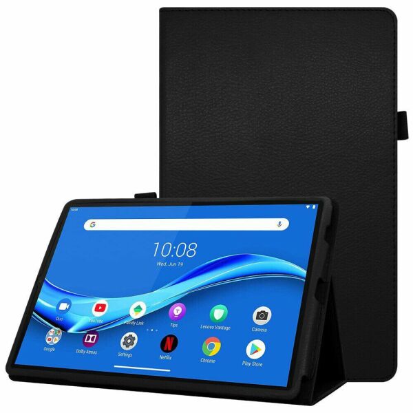 

Чехол-книжка Litchi Leather Case для Lenovo Tab M10 Plus FHD 10.3 (Wake / Sleep) Black