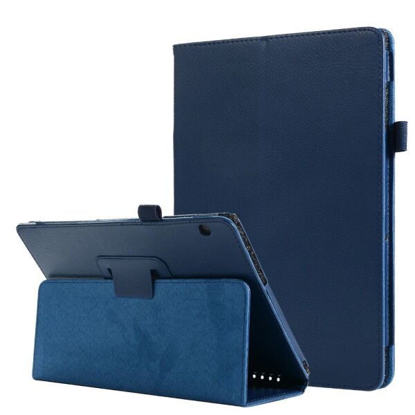 

Чехол-книжка Litchi Leather Case для Huawei MediaPad T5 10.1 (Wake / Sleep) Dark Blue