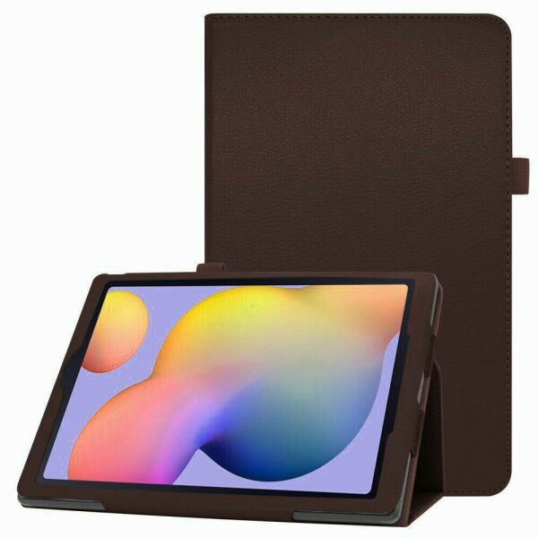 

Чехол-книжка Litchi Leather Case для Samsung Galaxy Tab S6 Lite 10.4 P610 / P615 (Wake / Sleep) Brown