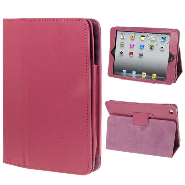 

Чехол-книжка Litchi Leather Case для Apple iPad Mini 1 / 2 / 3 (Wake / Sleep) Rose