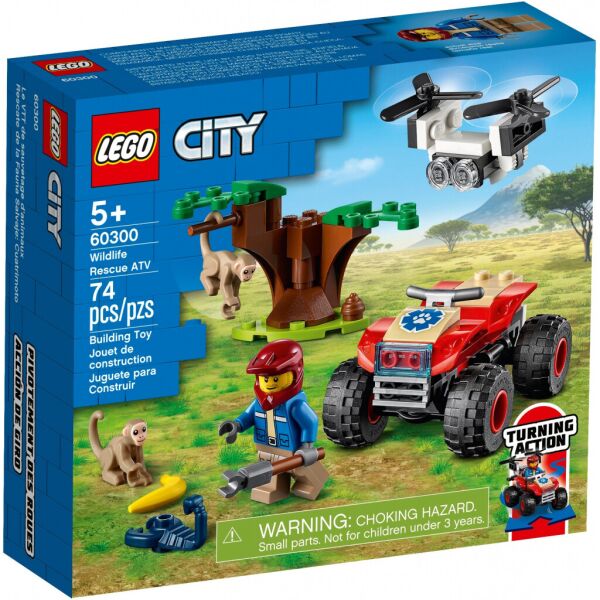 

Конструктор LEGO City Спасательный вездеход для зверей 74 деталей (60300)