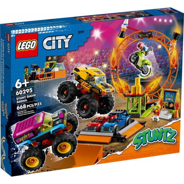

Конструктор LEGO City Stunt Арена для шоу каскадёров 668 деталей (60295)